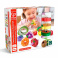 E1072_HP Игрушка для детей деревянная шнуровка  "Веселые гусеницы" (14 предметов - шнурки и фрукты)